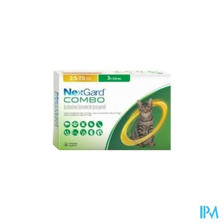 Nexgard Combo Spot-on Kat 2,5-7,5kg Opl 3x0,9ml