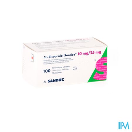 Co Bisoprolol Sandoz 10mg/25mg Filmomh Tabl 100