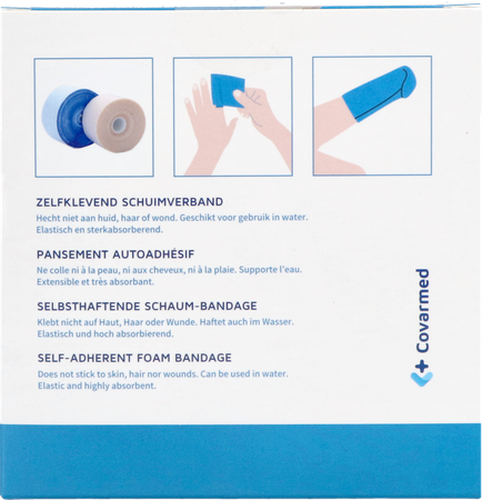 Covasoft Verband Blauw 6cmx4,5m Covarmed 1