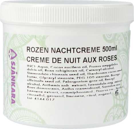 Sjankara Rozen Nachtcreme 500ml 1