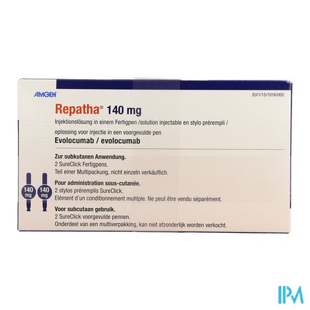 Repatha 140mg Opl Inj Voorgevulde Pen 3x2 1