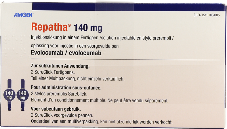 Repatha 140mg Opl Inj Voorgevulde Pen 3x2 1