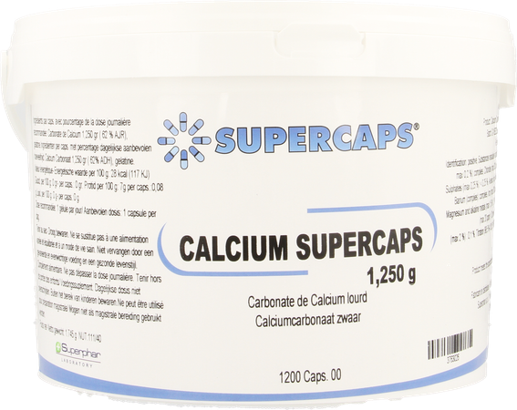 Calcium Carb. Supercaps Caps 1200x1250mg 1
