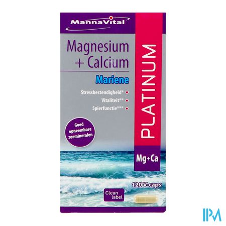 Mannavital Magnesium + Calcium Mariene V-caps 120 2
