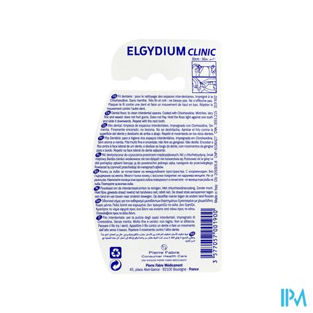 Elgydium Clinic Dentalfloss Chlorhexidine 50m 1