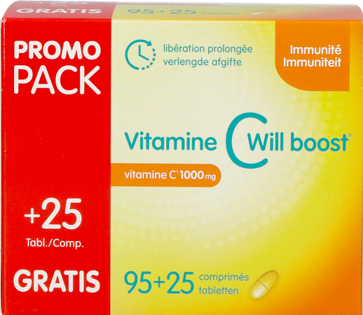 Vitamine C Will Boost Promo Verl.afgifte Tabl95+25 3