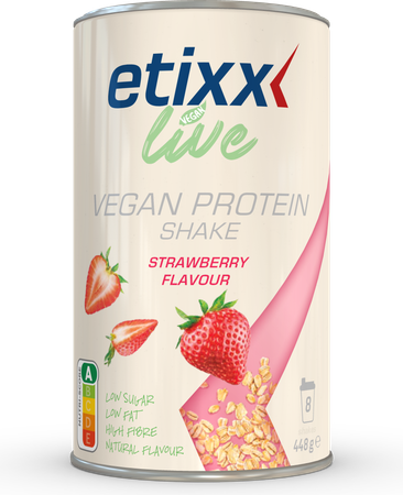 Etixx Live Vegan Protein Shake Strawberry Pdr 448g 1