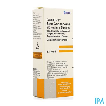 Cosopt Sine Conservans 20mg/ml-5mg/ml Gutt 1x10ml