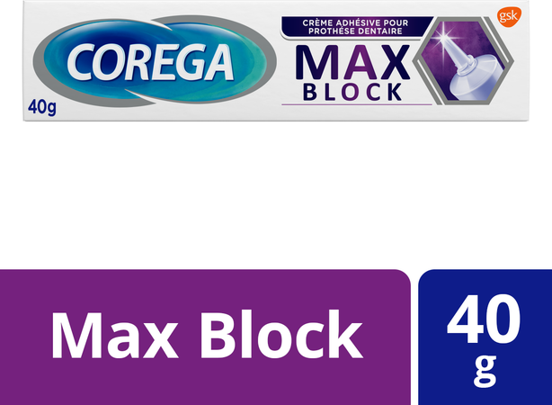 Corega Max Block Kleefcreme Gebitsprothese 40g 5