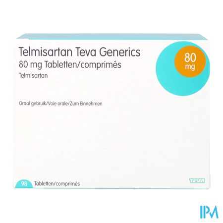 Telmisartan 80mg Teva Tabl 98 3