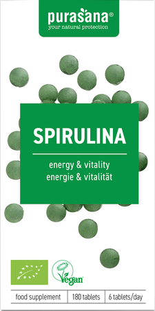 Purasana Vegan Spirulina Bio Tabl 180 5