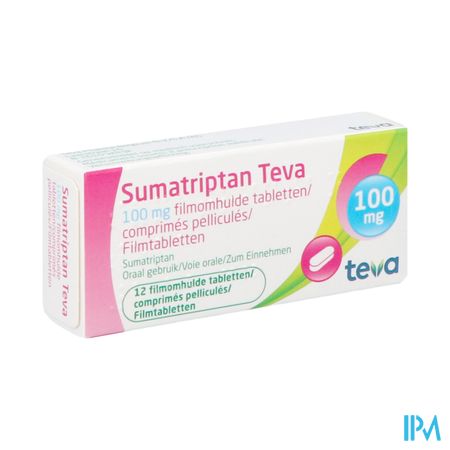 Sumatriptan Teva 100mg Filmomh Tabl 12 X 100mg