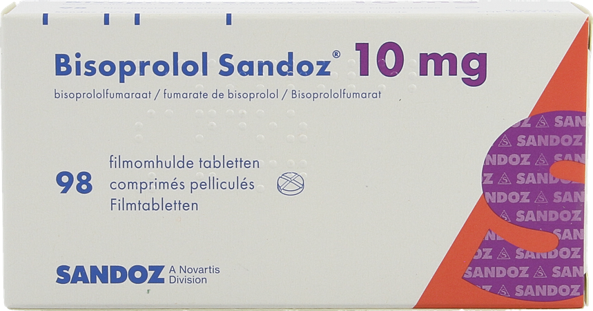Bisoprolol Sandoz 10mg Tabl 98 X 10mg 2