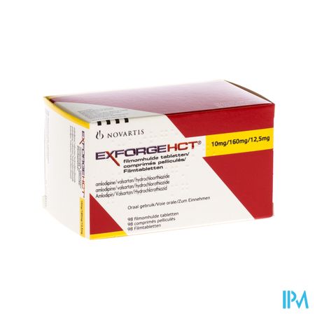 Exforge Hct 10mg/160mg/12,5mg Comp Omhulde 98