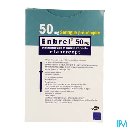 Enbrel 50mg Sol Inj Seringue Preremplie 12 X 1ml 1