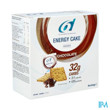 6d Energy Cake Chocolate 6x44g