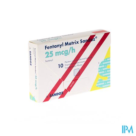 Fentanyl Matrix Sandoz 25,0ug Pleist Transderm 10