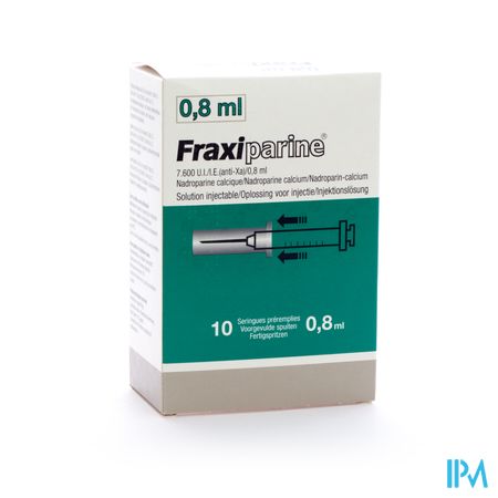 Fraxiparine Ser 10 X 0,8ml 7600 Ui Axa