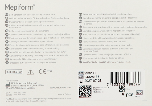 Mepiform Verb Adh Litteken Ster 5x 7,5cm 5 293200 8