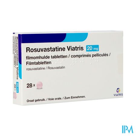 Rosuvastatine Viatris 20mg Filmomh Tabl 28