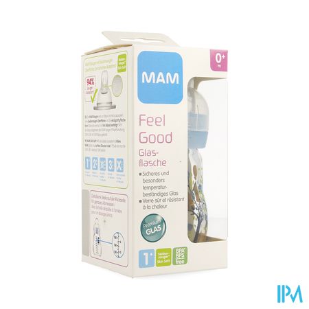 Mam Zuigfles Glas Feel Good 170ml Jongen