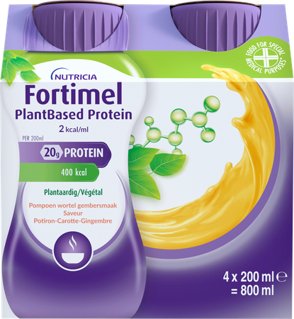 Fortimel Plantbased Pr.2kcal Pom./wor./gem.4x200ml 4