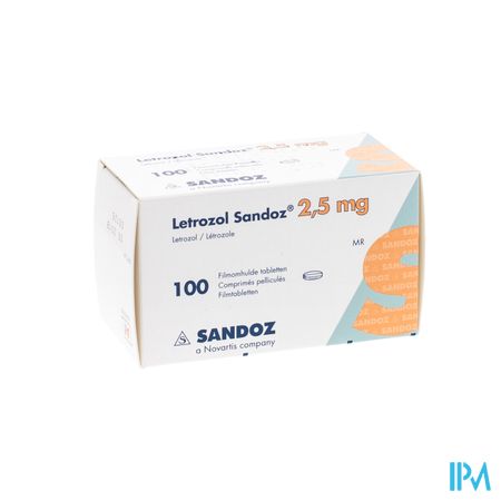 Letrozol Sandoz 2,5mg Comp Pell 100 X 2,5mg