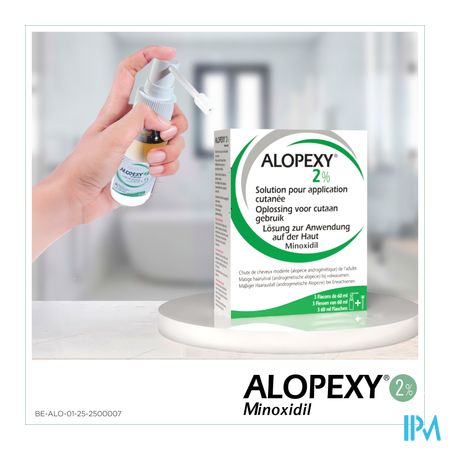 Alopexy 2 % Liquid Fl Pipet/spray 3x60ml 2