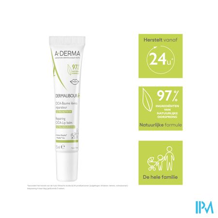Aderma Dermalibour+ Cica Balsem Lippen 15ml 15