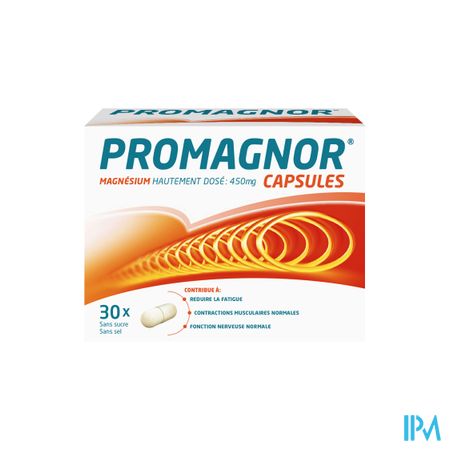 Promagnor: Magnésium Hautement Dosé  450mg  (30 capsules)