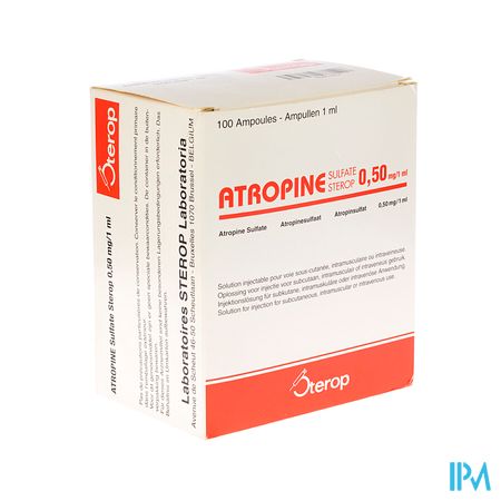 Sterop Atropine Sulf 0,5mg 1ml 100 Amp