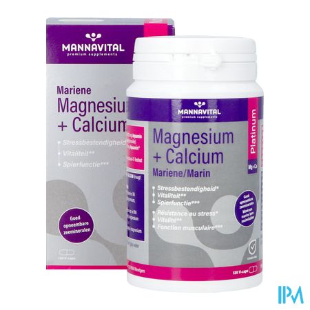 Mannavital Magnesium + Calcium Mariene V-caps 120 10