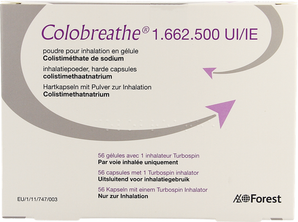 Colobreathe 1 662 500 Ui Inhalatie Pdr Caps 4x14 6