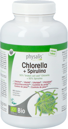 Physalis Chlorella + Spirulina 500mg Comp 500 3