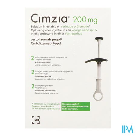 Cimzia 200mg Orifarm Sol Inj Ser Preremp. 2 X 1ml 2
