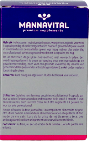 Mannavital Nattokinase Platinium V-caps 90 3