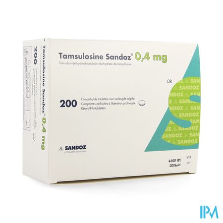 Tamsulosine Sandoz 0,4mg Verl.afg. Filmomh Tabl200