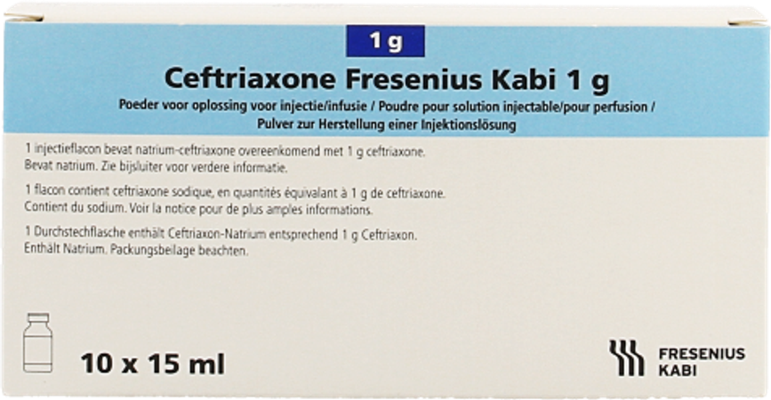 Ceftriaxone Fresenius Kabi 1g 15ml Vial 1