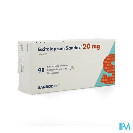 Escitalopram Sandoz 20mg Filmomh Tabl 98 X 20mg