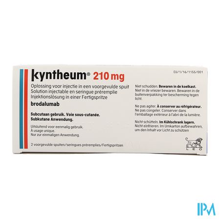 Kyntheum 210mg Opl Inj Voorgev.sp.2x1,5ml 140mg/ml 1