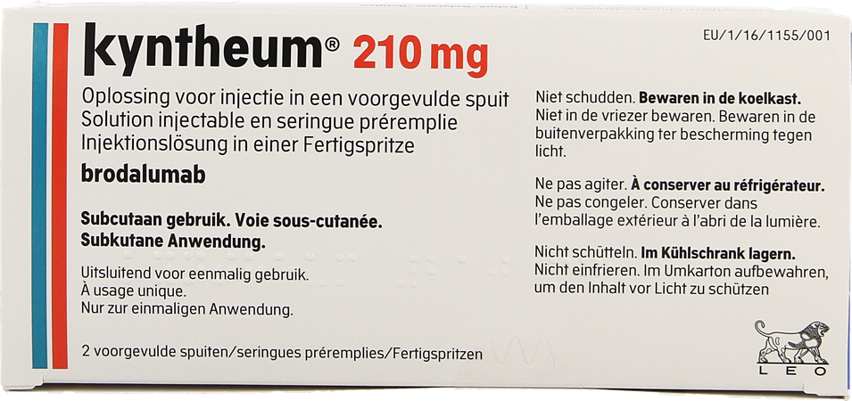 Kyntheum 210mg Opl Inj Voorgev.sp.2x1,5ml 140mg/ml 1