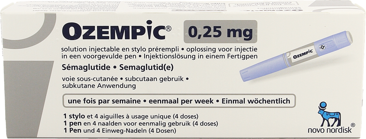 Ozempic 0,25mg Sol Inj 1,5ml Stylo Prer. 1+4 Aig. 1