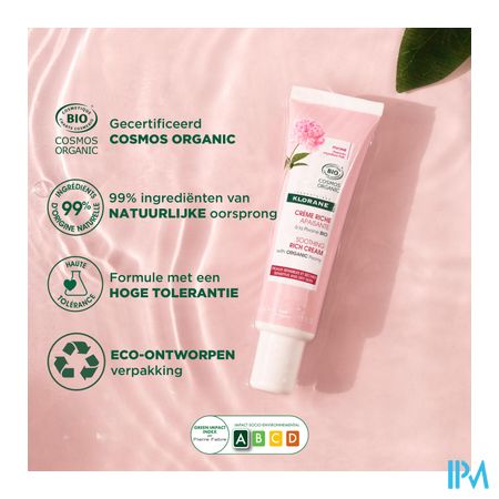 Klorane Gezicht Pioenroos Bio Rijke Cr 40ml 15
