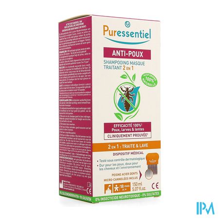 Puressentiel A/poux Sh Traitant 2en1 150ml+peigne