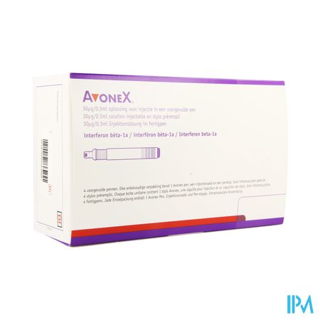 Avonex 30mcg/0,5ml Opl Inj Voorgevulde Pen 4