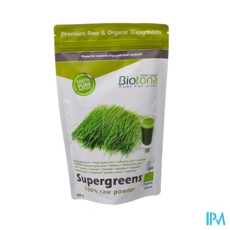 Biotona Supergreens Raw Powder Nf 200g