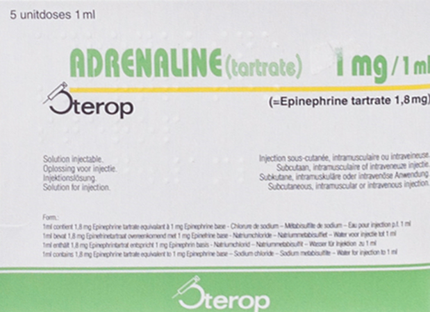 Adrenaline Tartrate Sterop 1mg/1ml Amp 5 X 1 Ud 1