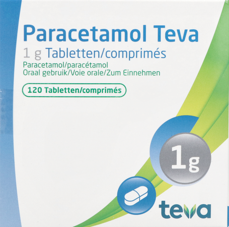 Paracetamol Teva 1g Tabl 120 X 1g Blister 3