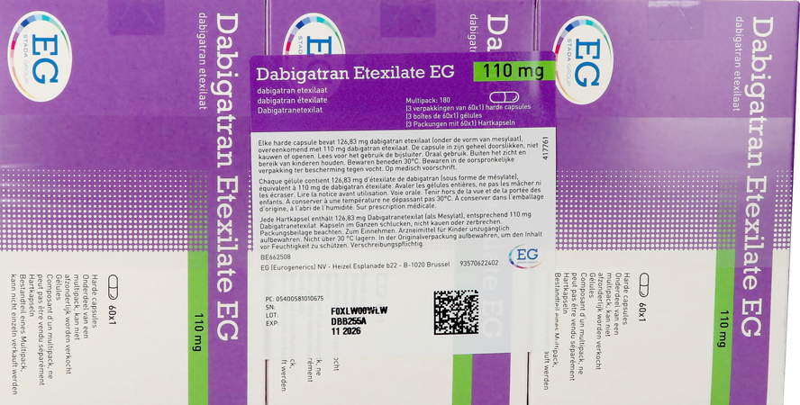 Dabigatran Etexilate EG 110Mg Caps 180 Ud 2