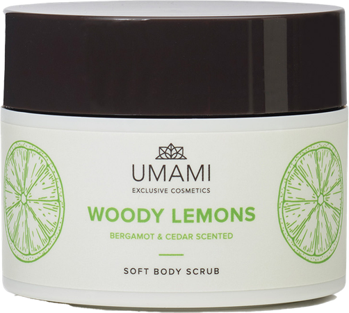 Umami Woody Lemons Bergamot&ceder Body Scrub 250ml 1